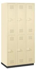 Solid Plastic Lockers - Two Tier - Heavy Duty - Quick Ship